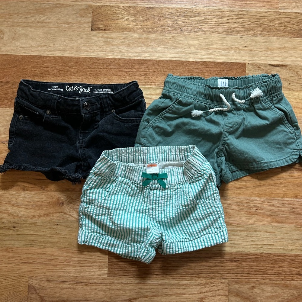 GAP Black and Green Casual Shorts Set
